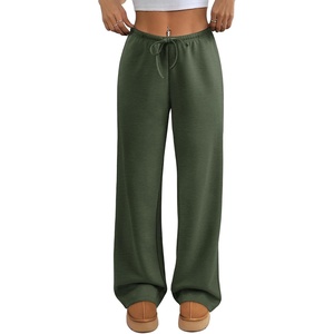 ATHMILE Womens Sweatpants Wide Leg Barrel Pants Baggy Joggers Low Waist Fall Fashion Winter Clothing Pockets 2026(Army Green)