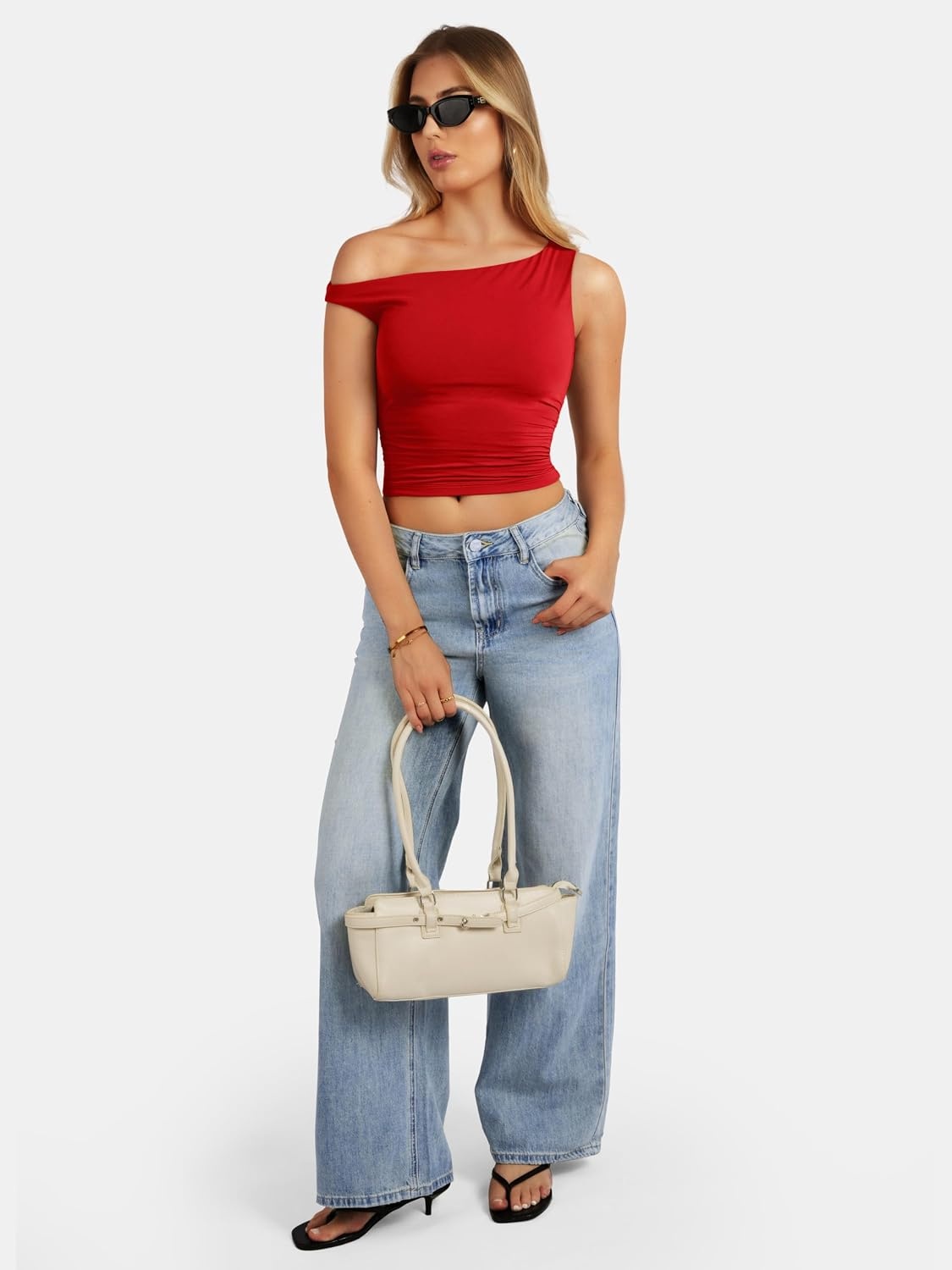 image:imageATHMILE Womens Off The Shoulder Tops Summer Sleeveless Shirts Going Out Crop Tank Top Y2K T Corset Tube Fashion Outfits 2026Red