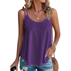ATHMILE Women’s Tank Tops Sleeveless Summer Top Spaghetti Strap Spring Shirt Loose Fit Beach Vacation 2026 Casual(Dark Purple)