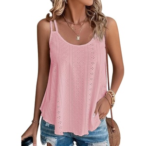 ATHMILE Women’s Tank Tops Sleeveless Summer Top Spaghetti Strap Spring Shirt Loose Fit Beach Vacation 2026 Casual(Pink)