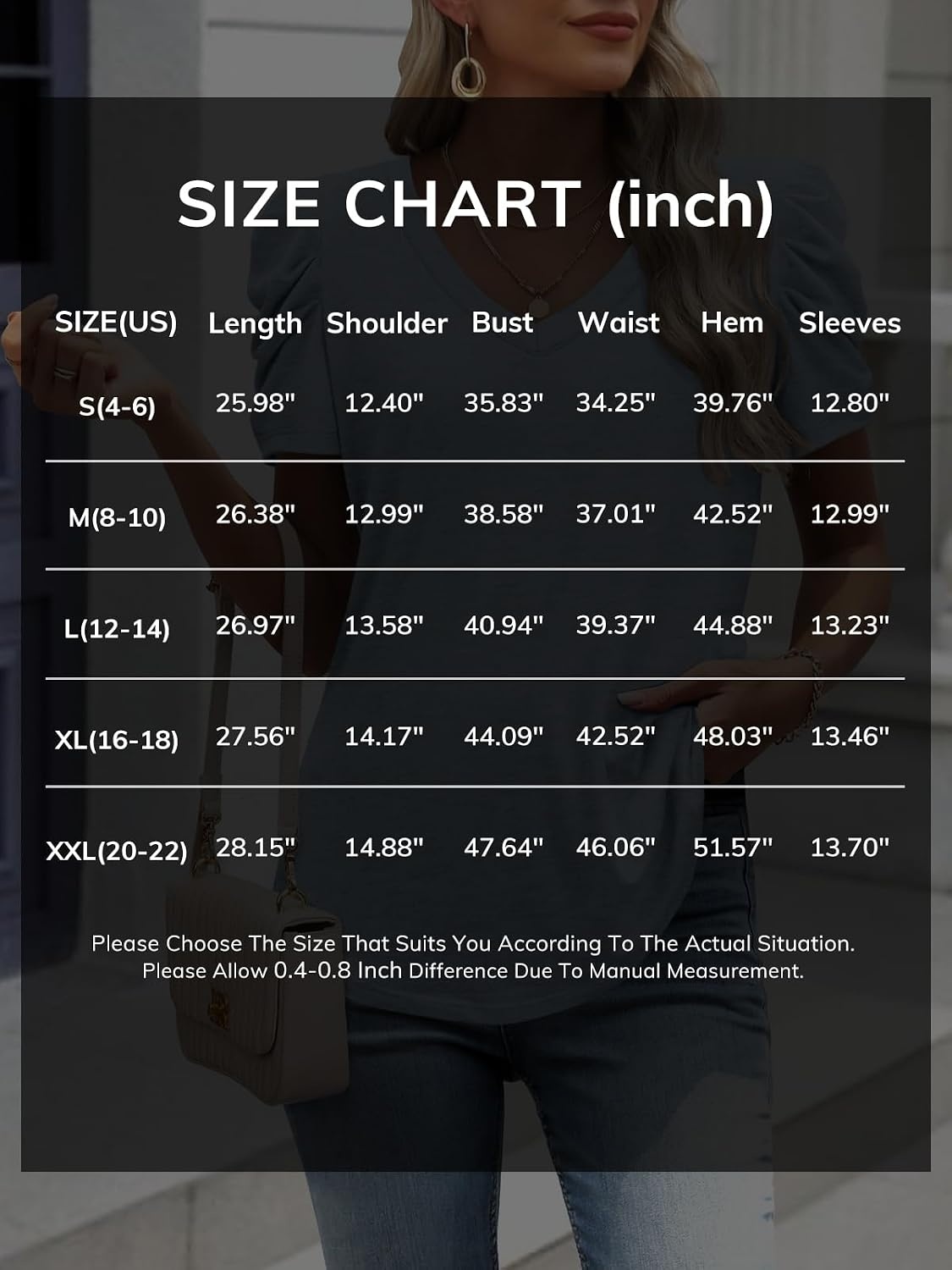 image:imageATHMILE Womens Blouse Dressy Casual V Neck Puff Short Sleeve Tshirts Boho Fashion Summer Spring Tunic Top ClothesDark Green
