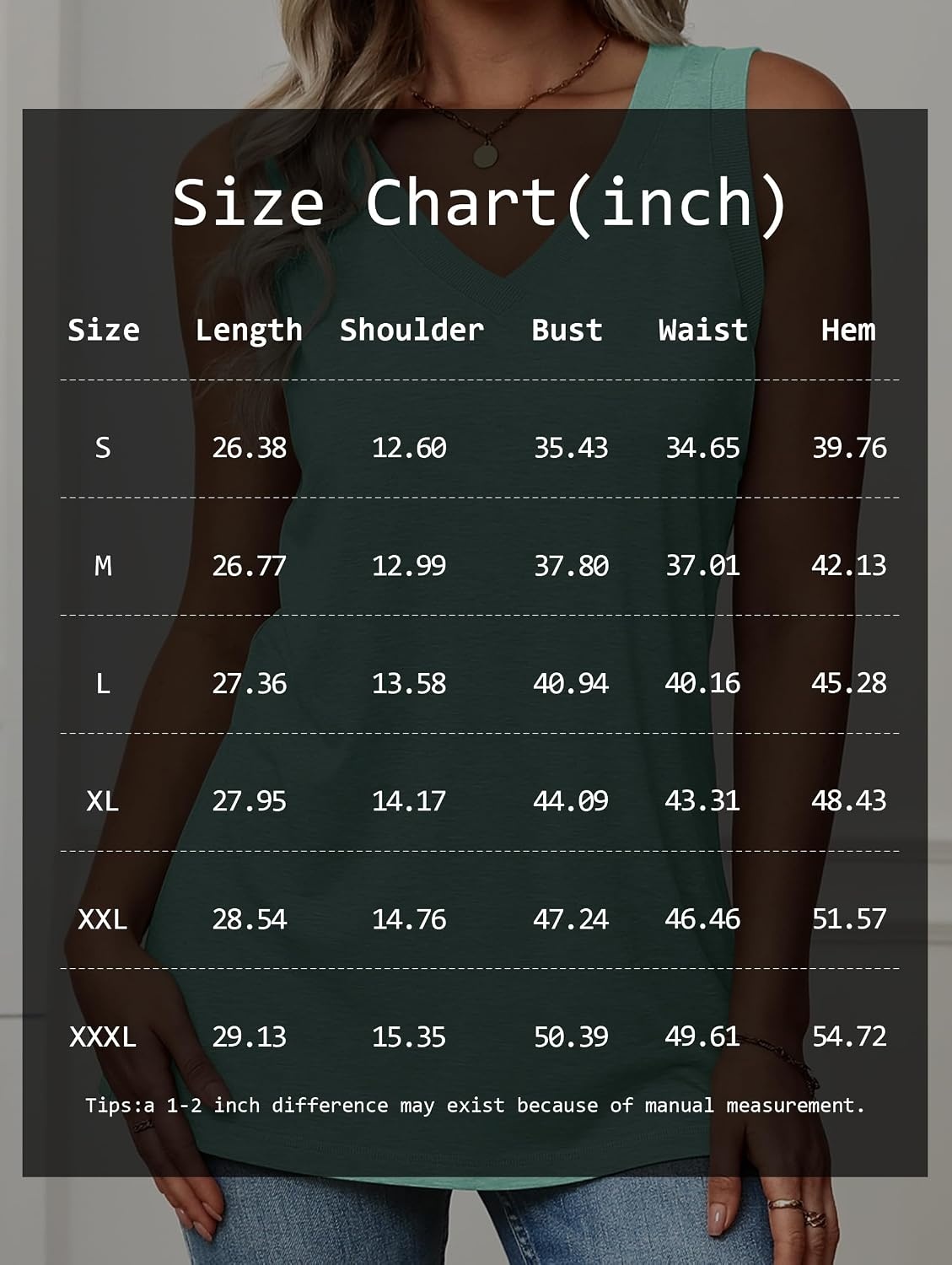 image:imageATHMILE Women Summer V Neck Tank Top Sleeveless Spring Tee Beach Vacation TopsBurgundy