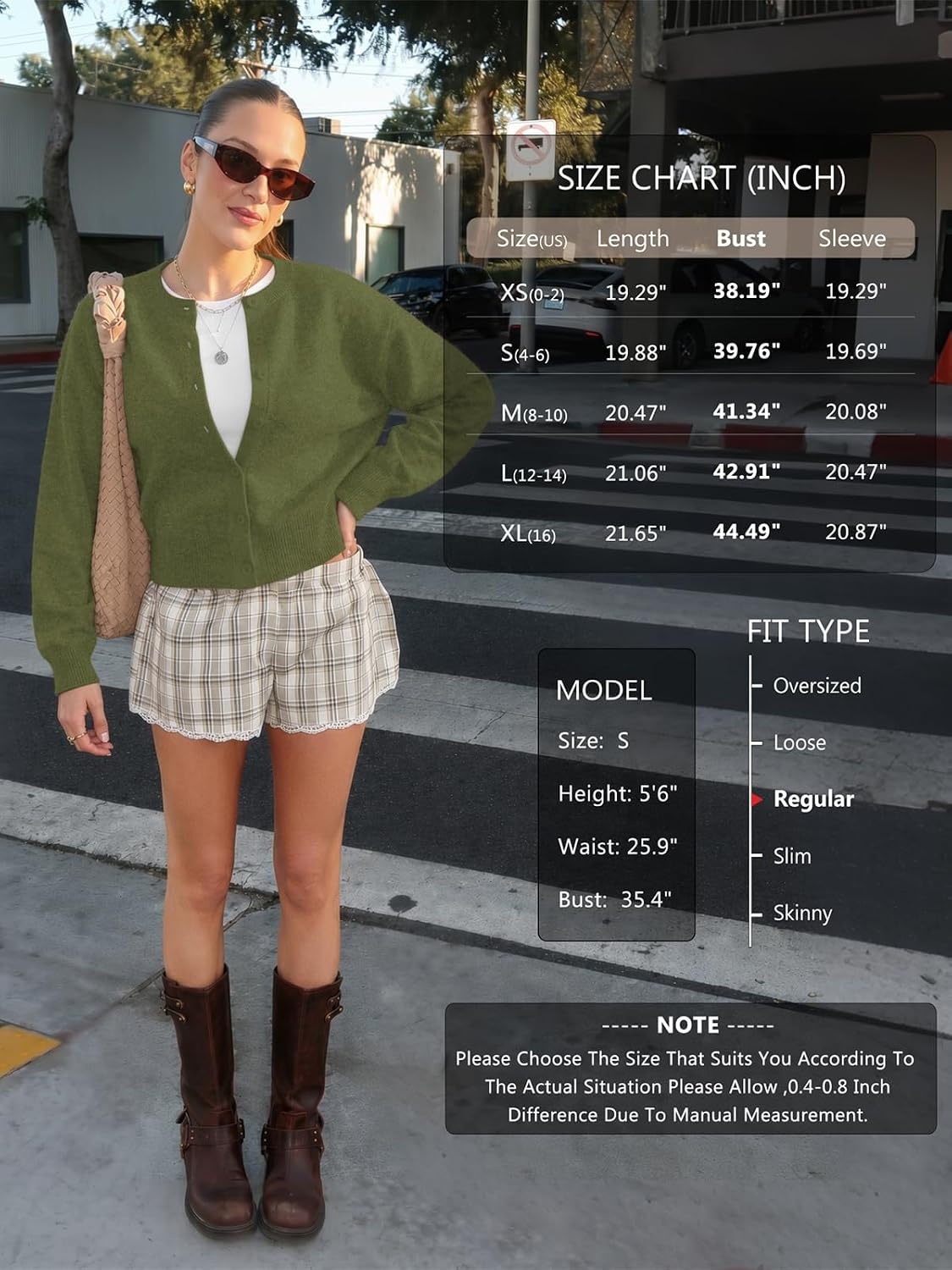 image:imageATHMILE Cropped Cardigan Sweaters for Women Lightweight Crop Knit Y2k Fall Spring Outfits Fashion Clothes 2026Green
