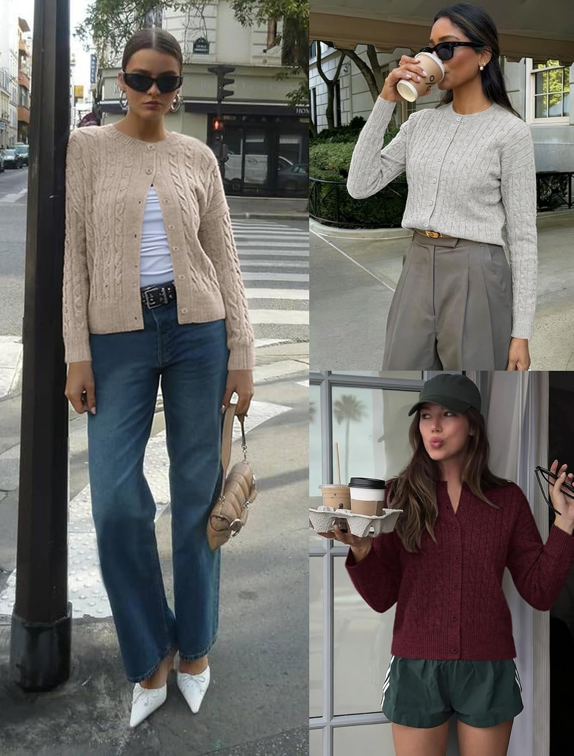 image:imageATHMILE Cropped Cardigan Sweaters for Women Lightweight Crop Knit Y2k Fall Spring Outfits Fashion Clothes 2026Mcamel