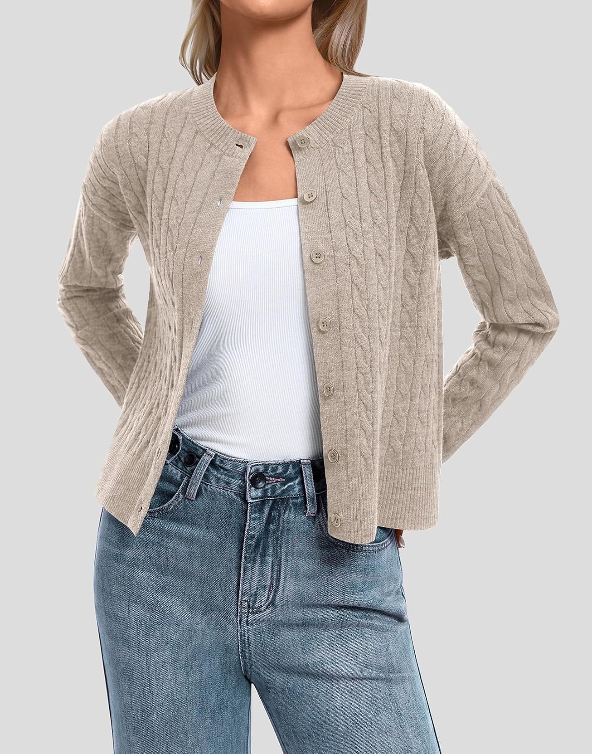 image:imageATHMILE Cropped Cardigan Sweaters for Women Lightweight Crop Knit Y2k Fall Spring Outfits Fashion Clothes 2026Mcamel