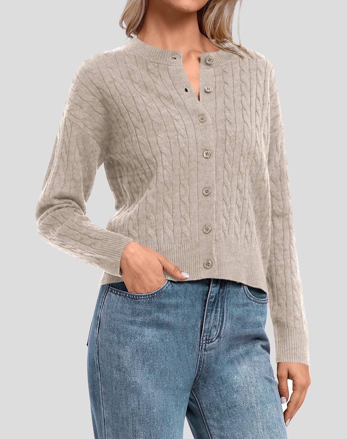 image:imageATHMILE Cropped Cardigan Sweaters for Women Lightweight Crop Knit Y2k Fall Spring Outfits Fashion Clothes 2026Mcamel