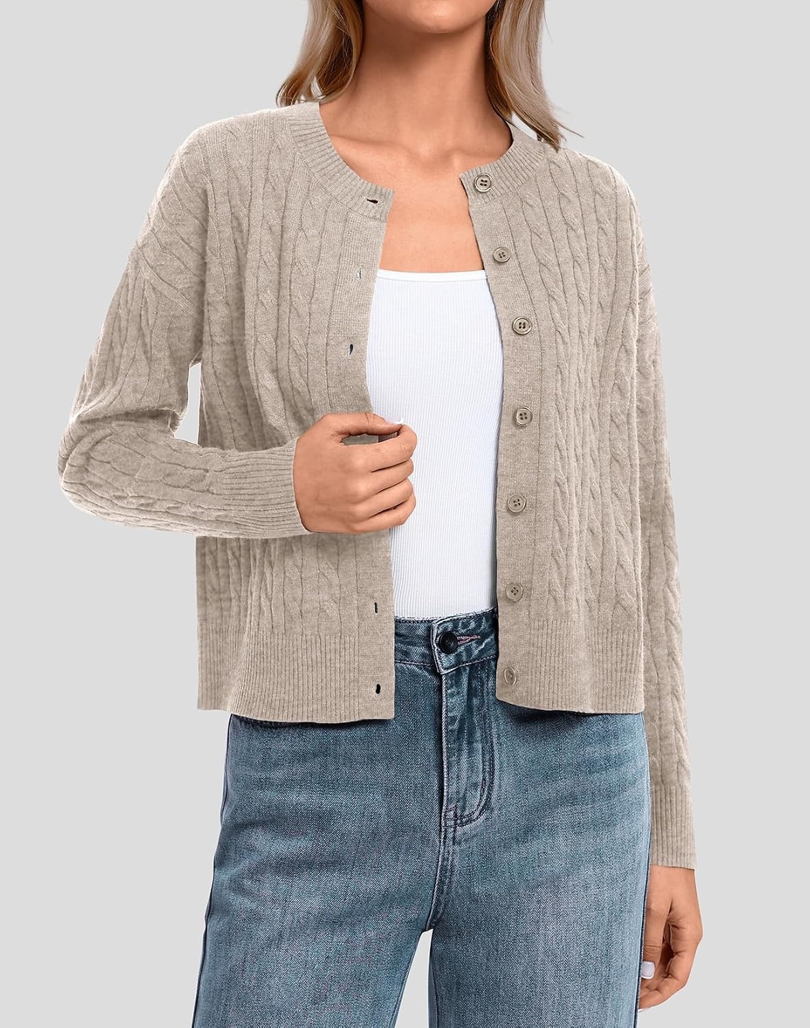 image:imageATHMILE Cropped Cardigan Sweaters for Women Lightweight Crop Knit Y2k Fall Spring Outfits Fashion Clothes 2026Mcamel