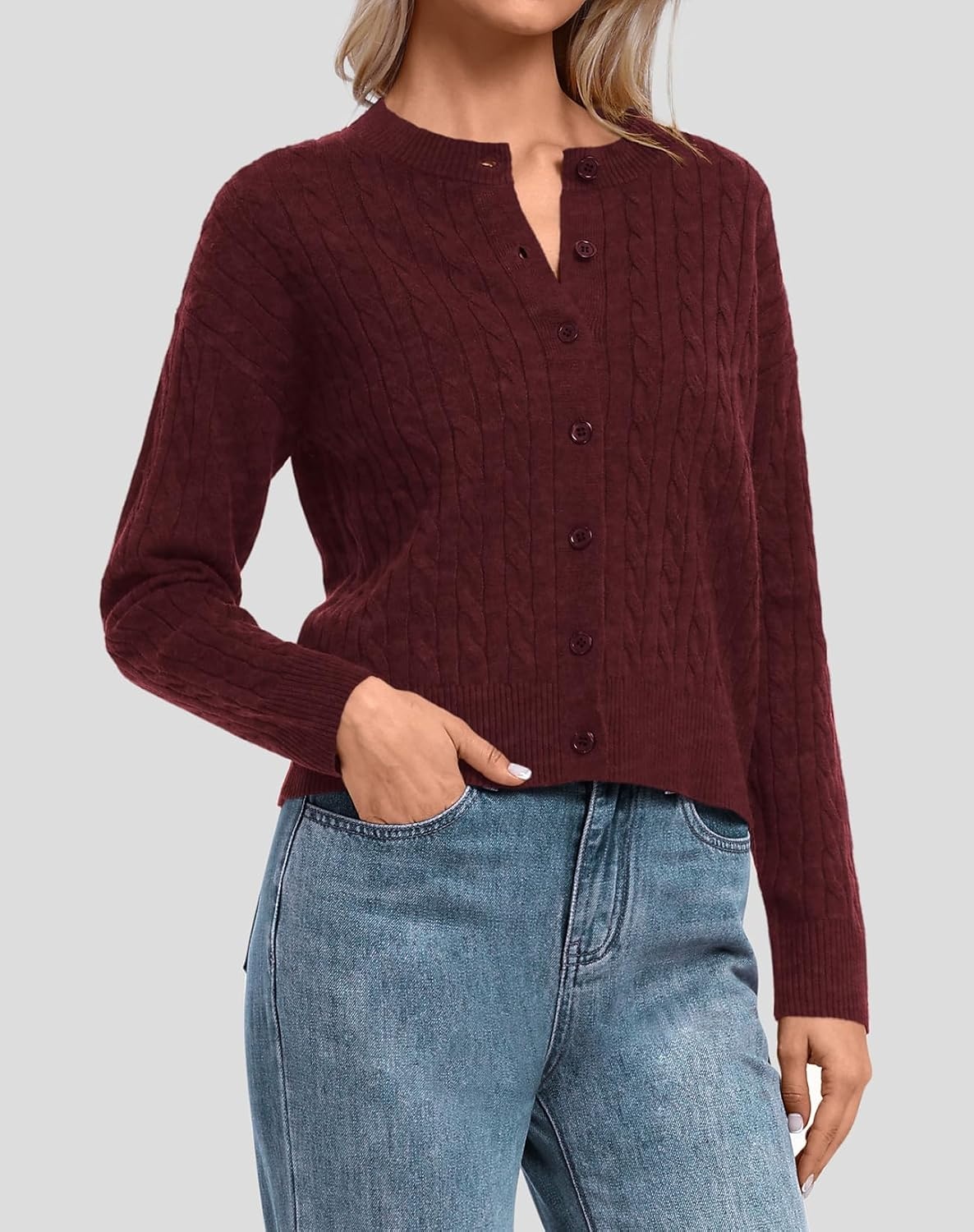 image:imageATHMILE Cropped Cardigan Sweaters for Women Lightweight Crop Knit Y2k Fall Spring Outfits Fashion Clothes 2026Mwine