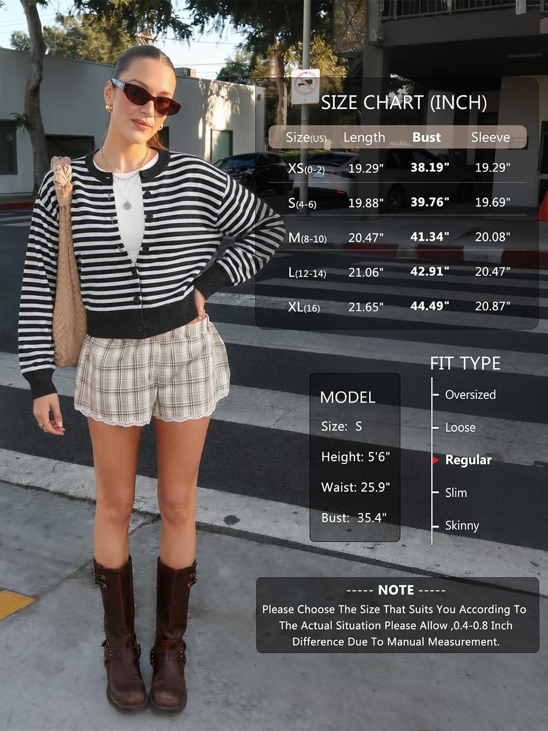 image:imageATHMILE Cropped Cardigan Sweaters for Women Lightweight Crop Knit Y2k Fall Spring Outfits Fashion Clothes 2026White Black Stripes