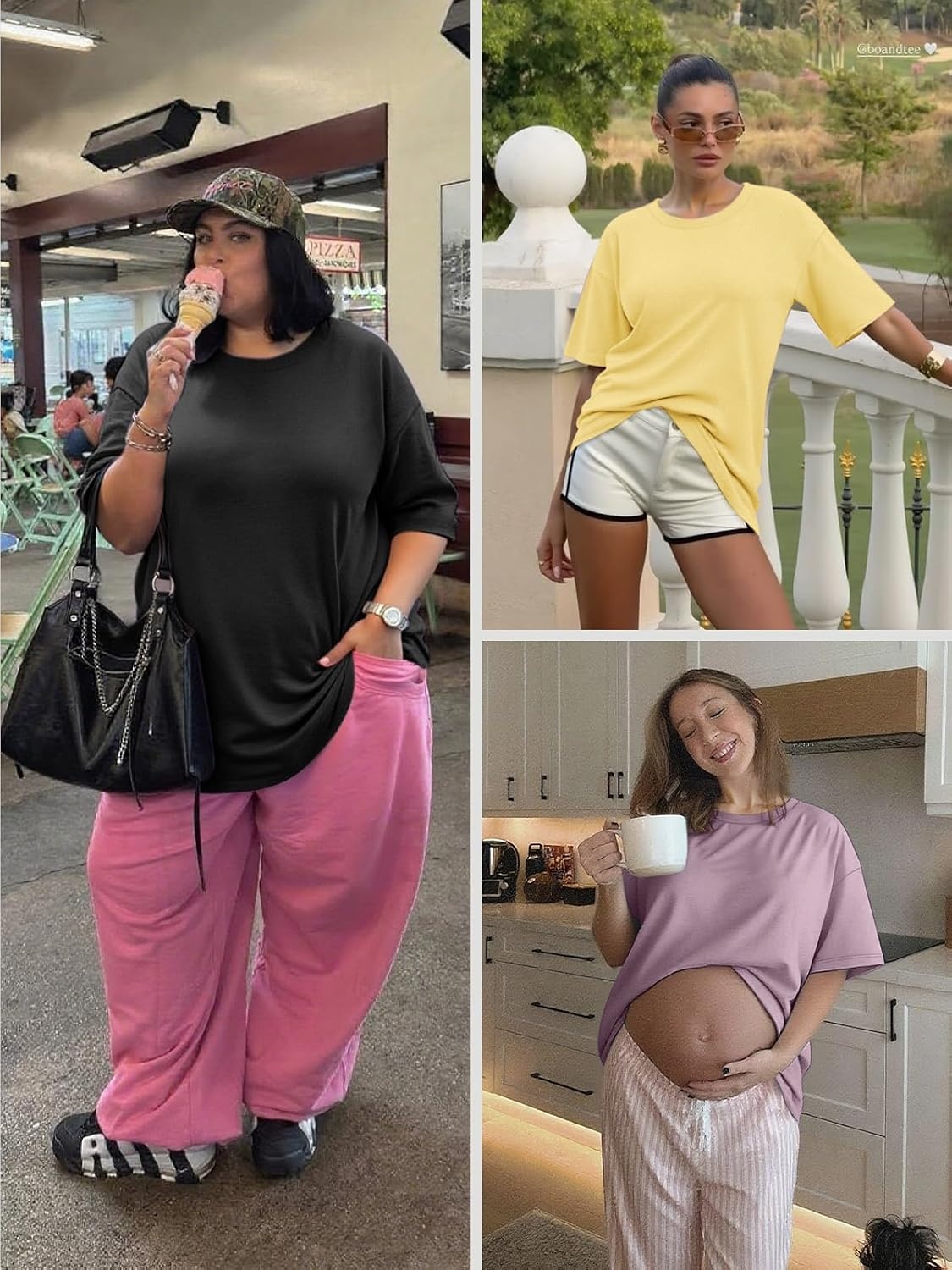 image:imageATHMILE Womens Oversized T Shirts Short Sleeve Workout Tops Cotton Casual Loose Fit Basic Graphics Gym Summer Plus Size Fashion ClothesArmygreen