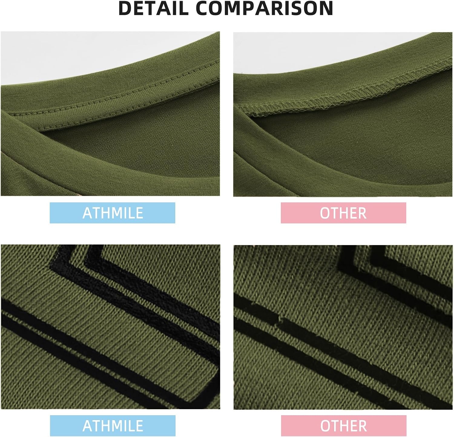 image:imageATHMILE Womens Oversized T Shirts Short Sleeve Workout Tops Cotton Casual Loose Fit Basic Graphics Gym Summer Plus Size Fashion ClothesArmygreen