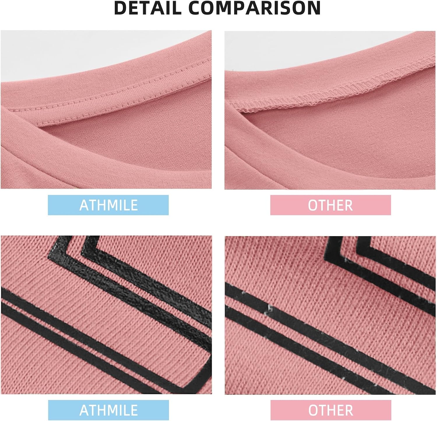image:imageATHMILE Womens Oversized T Shirts Short Sleeve Workout Tops Cotton Casual Loose Fit Basic Graphics Gym Summer Plus Size Fashion ClothesCameo Pink