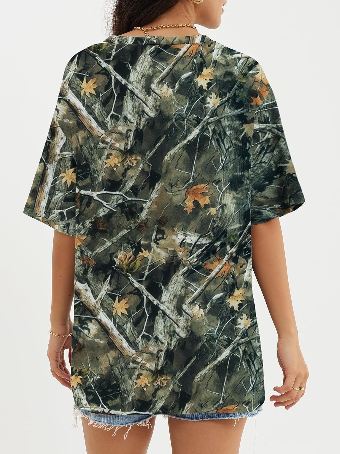 image:imageATHMILE Womens Oversized T Shirts Short Sleeve Workout Tops Cotton Casual Loose Fit Basic Graphics Gym Summer Plus Size Fashion ClothesCamo Green