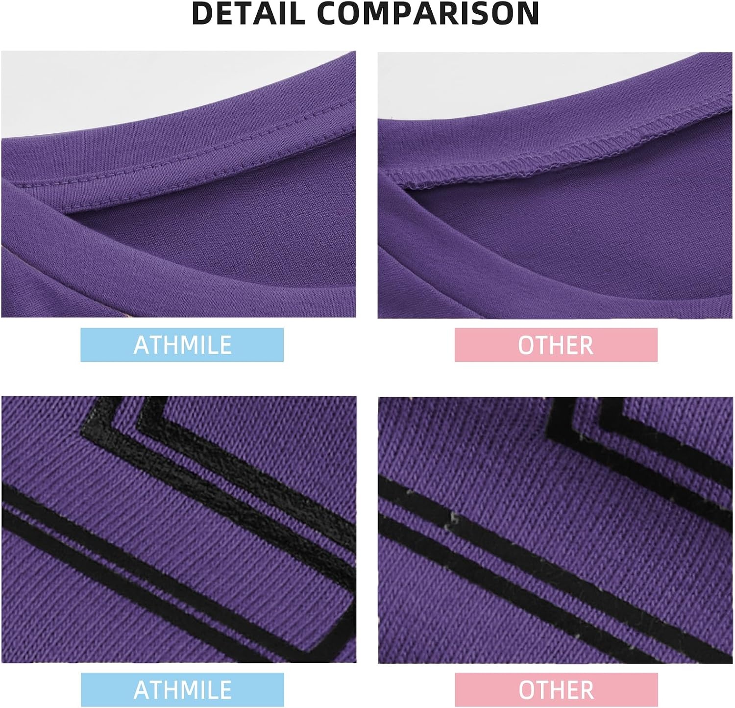 image:imageATHMILE Womens Oversized T Shirts Short Sleeve Workout Tops Cotton Casual Loose Fit Basic Graphics Gym Summer Plus Size Fashion ClothesDarkpurple