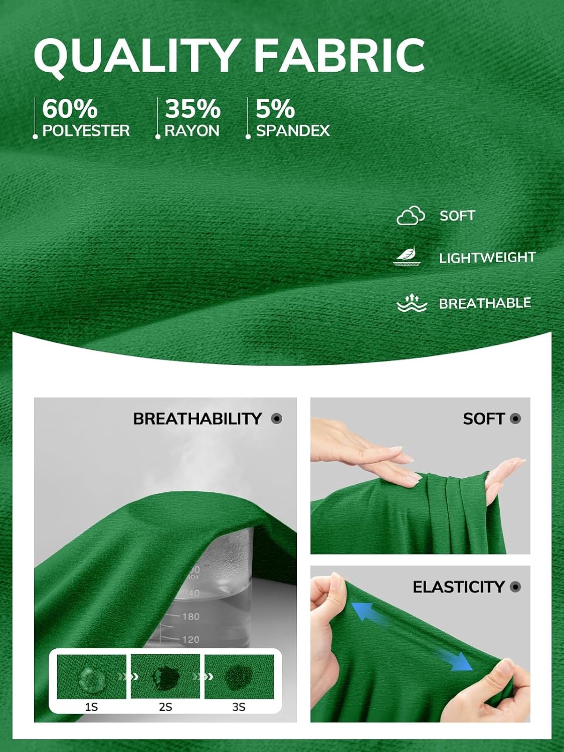 image:imageATHMILE Womens V Neck Short Sleeve Summer T Shirts Curved Hem Plain Top Lightweight Breathable Casual Spring Summer TeeSan Pa Green