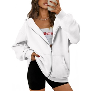 ATHMILE Oversized Hoodies for Women Fall Sweatshirts Zip Up Hoodie Casual Jackets Y2k Fashion Outfits Winter Clothes 2026(White)