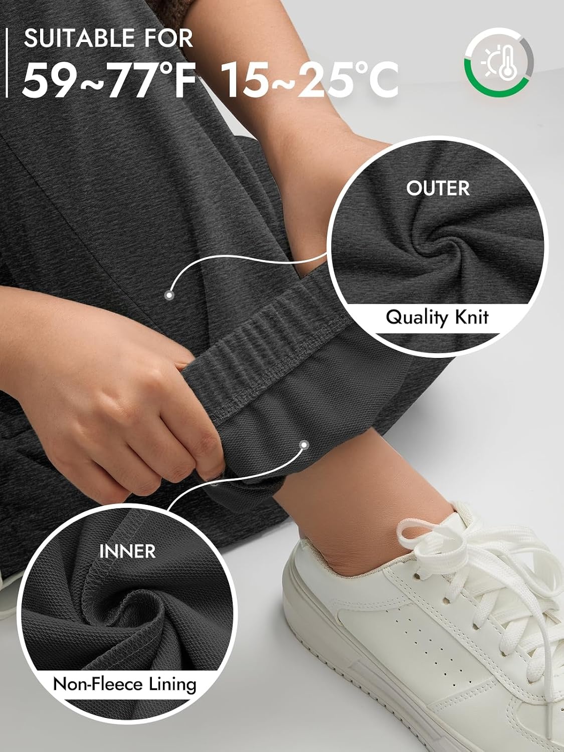 image:imageATHMILE Sweatpants Women Baggy Joggers Lounge Sweat Pants Cotton High Waisted Casual Comfy Fashion Fall Workout GymBlack Grey