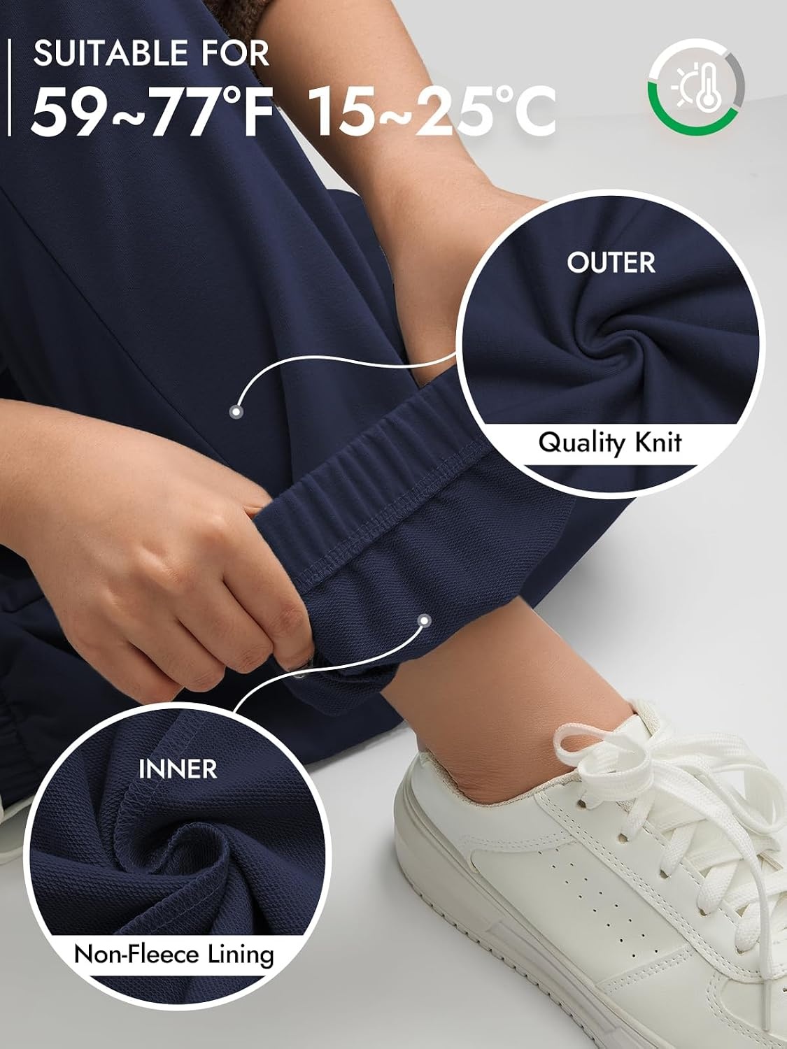 image:imageATHMILE Sweatpants Women Baggy Joggers Lounge Sweat Pants Cotton High Waisted Casual Comfy Fashion Fall Workout GymDarkblue