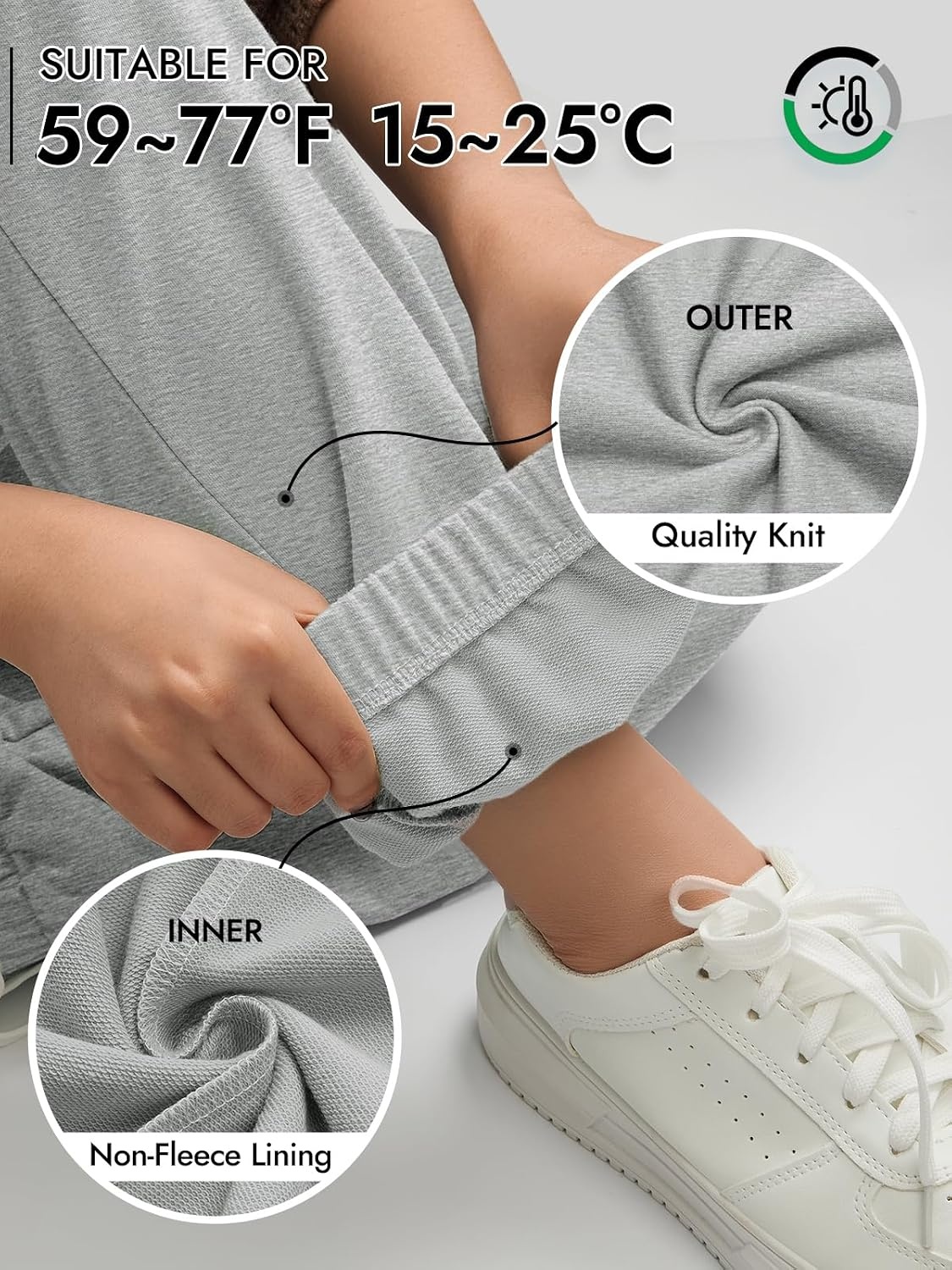 image:imageATHMILE Sweatpants Women Baggy Joggers Lounge Sweat Pants Cotton High Waisted Casual Comfy Fashion Fall Workout GymGrey