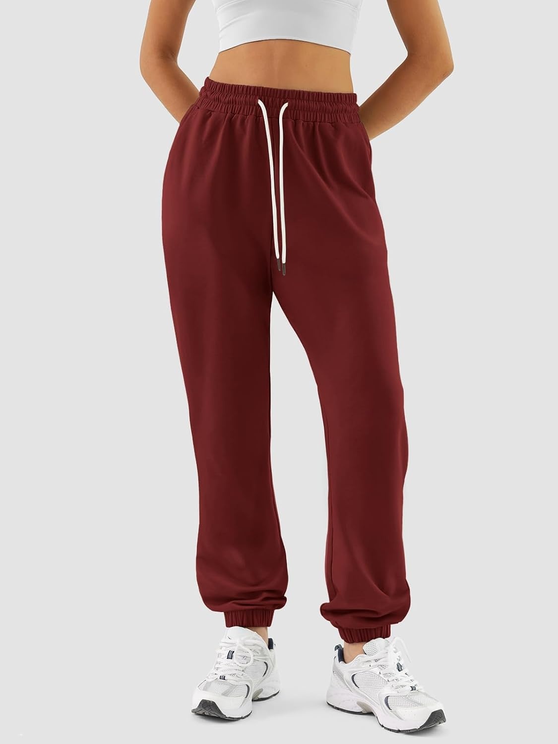 image:imageATHMILE Sweatpants Women Baggy Joggers Lounge Sweat Pants Cotton High Waisted Casual Comfy Fashion Fall Workout GymWinered