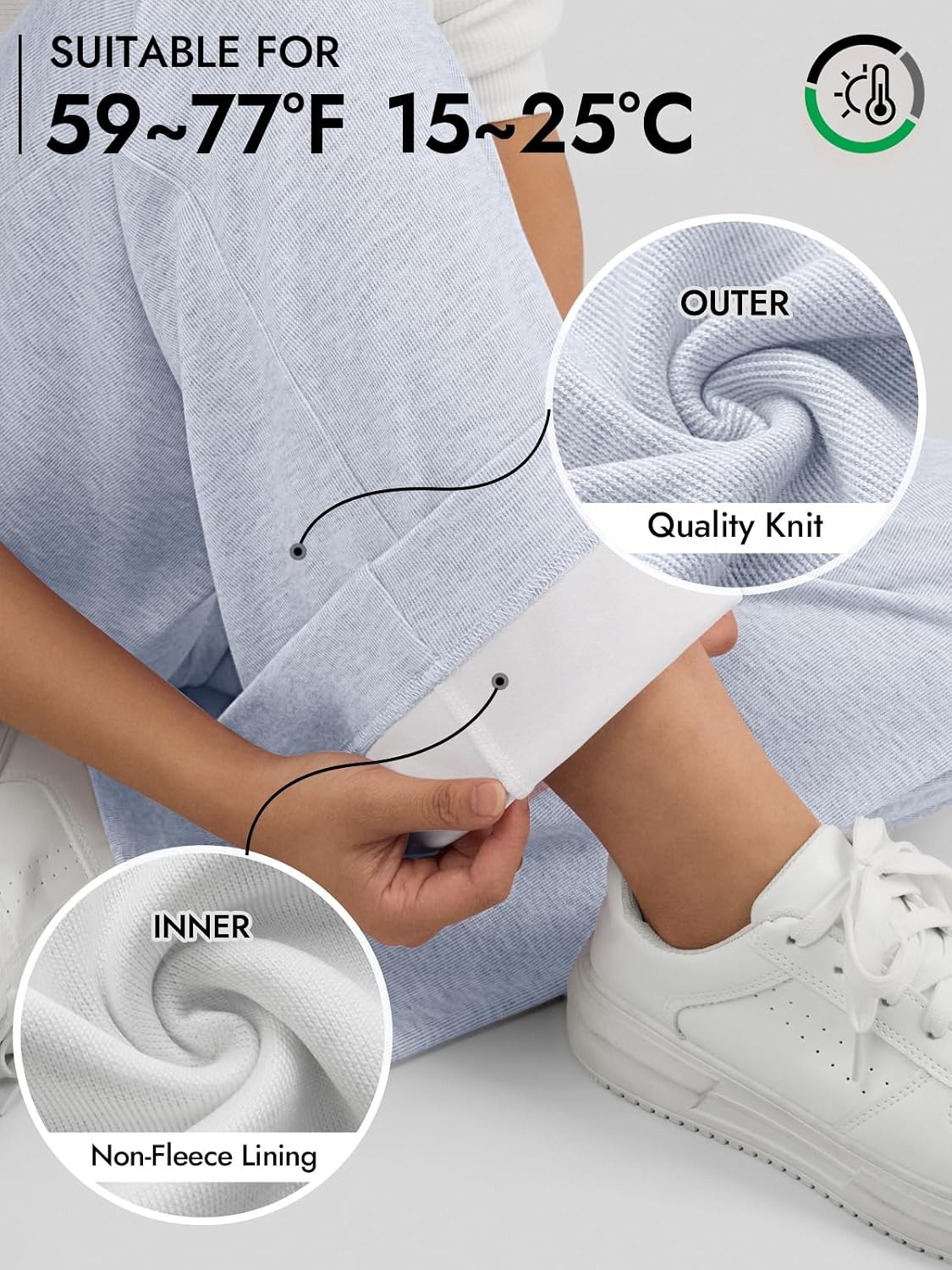 image:imageWomens Wide Leg Sweatpants Baggy Drawstring Sweat Pants High Waisted Straight Leg Casual Fashion Fall Workout Gym JoggersBlue