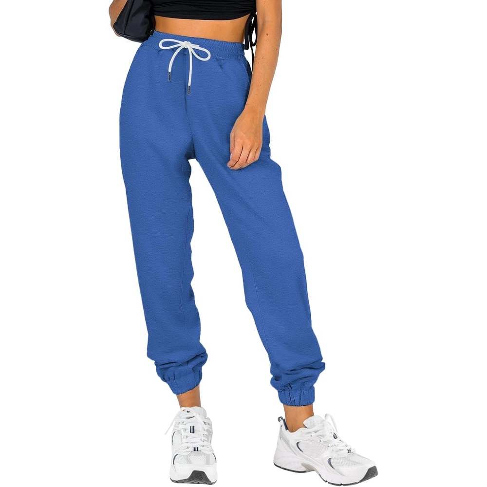 image:imageATHMILE Sweatpants Women Baggy Joggers Lounge Sweat Pants Cotton High Waisted Casual Comfy Fashion Fall Workout GymLakeblue