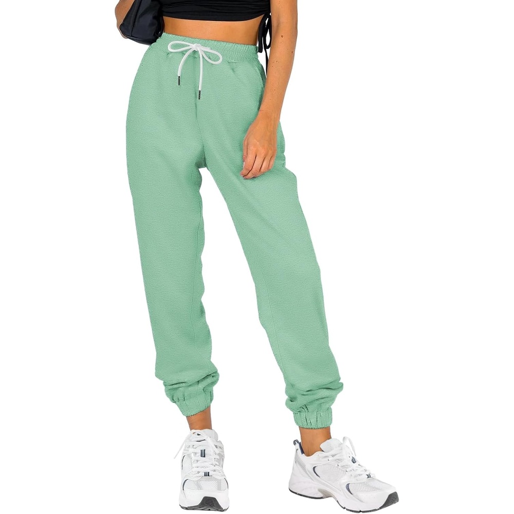 image:imageATHMILE Sweatpants Women Baggy Joggers Lounge Sweat Pants Cotton High Waisted Casual Comfy Fashion Fall Workout GymLakegreen
