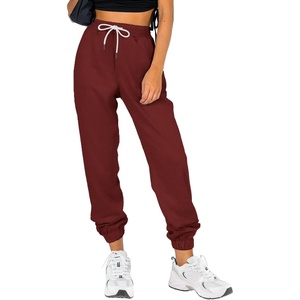 ATHMILE Sweatpants Women Baggy Joggers Lounge Sweat Pants | Cotton High Waisted Casual Comfy Fashion Fall Workout Gym(Winered)