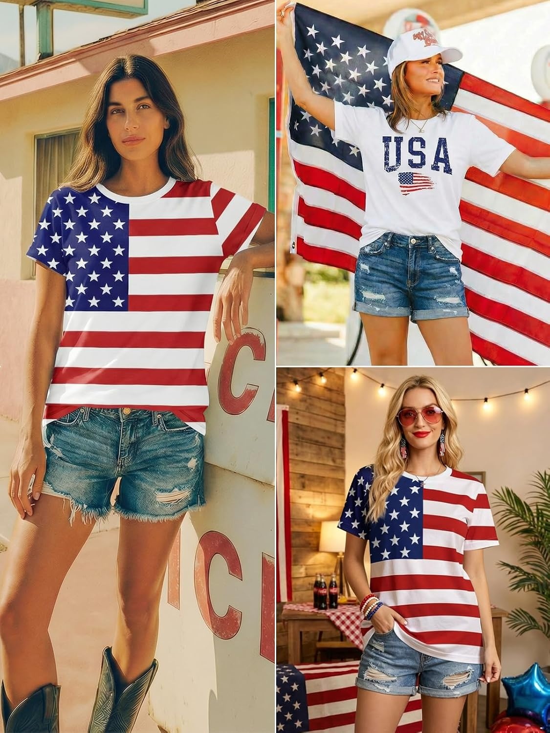 image:imageATHMILE Womens Basic T Shirt Crewneck Short Sleeve Summer Tops Casual Tee Cute Teen Girl Work School Teachers Outfits Fashion Everyday WearWhiteusa