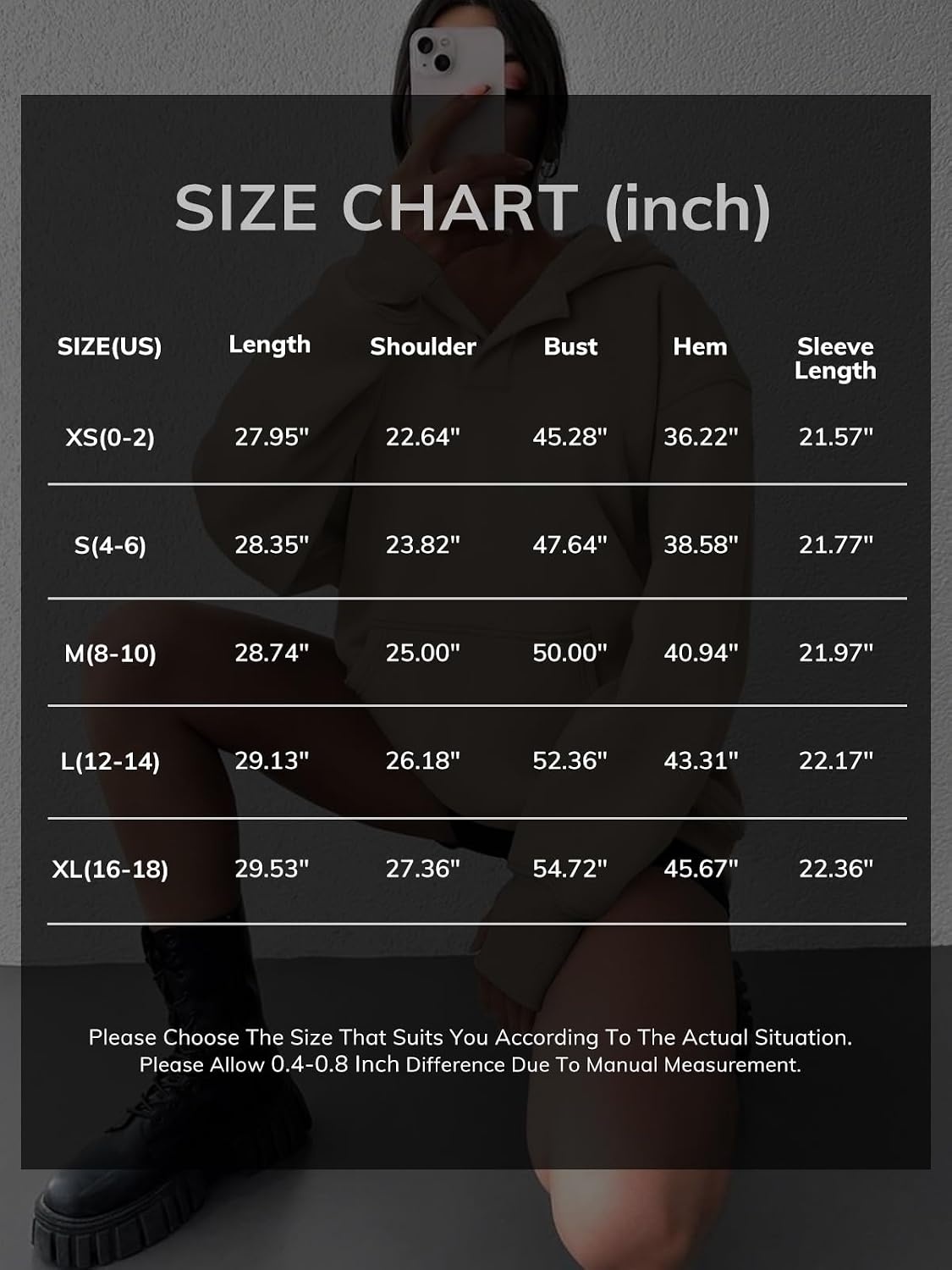 image:imageATHMILE Oversized Hoodies for Women Fashion V Neck Pullover Sweatshirts with Thumb Hole Y2k Clothes Fall Outfits 2026Light Gray
