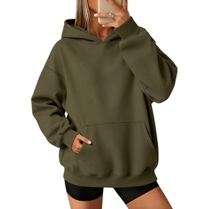 ATHMILE Womens Oversized Hoodies Fleece Sweatshirts with Pocket | Drop Shoulder Fall Clothes,Trendy Streetwear Pullover,Comfort Workout Winter Outfits(Army Green)