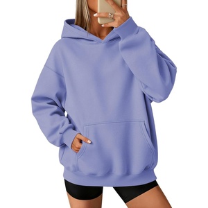 ATHMILE Womens Oversized Hoodies Fleece Sweatshirts with Pocket | Drop Shoulder Fall Clothes,Trendy Streetwear Pullover,Comfort Workout Winter Outfits(Blue Purple)