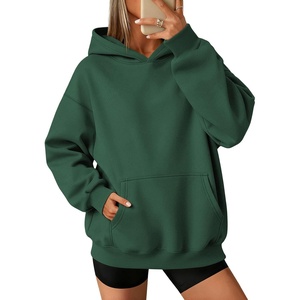 ATHMILE Womens Oversized Hoodies Fleece Sweatshirts with Pocket | Drop Shoulder Fall Clothes,Trendy Streetwear Pullover,Comfort Workout Winter Outfits(Dark Green)