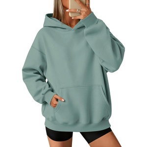 ATHMILE Womens Oversized Hoodies Fleece Sweatshirts with Pocket | Drop Shoulder Fall Clothes,Trendy Streetwear Pullover,Comfort Workout Winter Outfits(Lake Green)