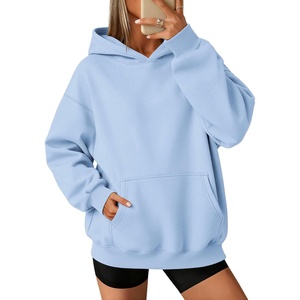 ATHMILE Womens Oversized Hoodies Fleece Sweatshirts with Pocket | Drop Shoulder Fall Clothes,Trendy Streetwear Pullover,Comfort Workout Winter Outfits(Sky Blue)