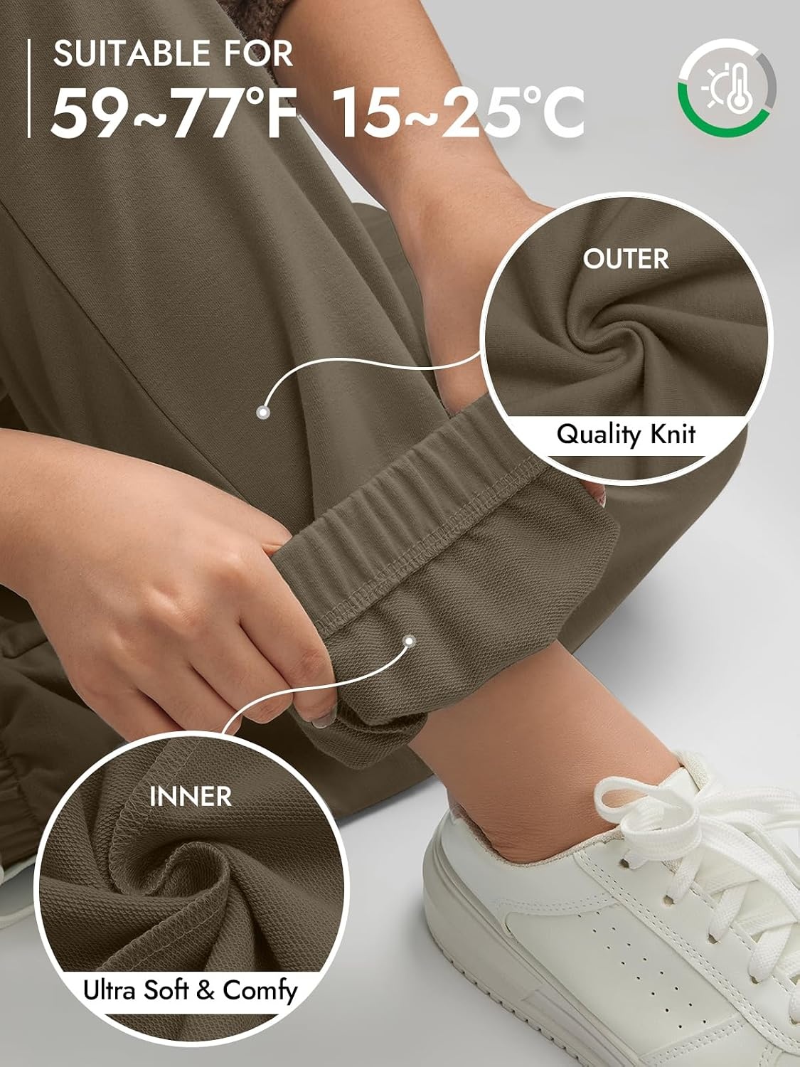image:imageATHMILE Sweatpants Women Wide Leg Baggy Lounge Sweat PantsAcoffee