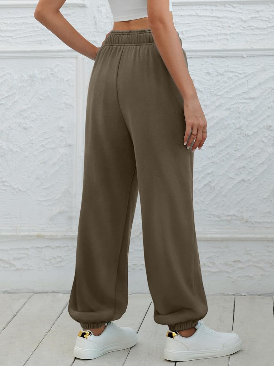 image:imageATHMILE Sweatpants Women Wide Leg Baggy Lounge Sweat PantsAcoffee