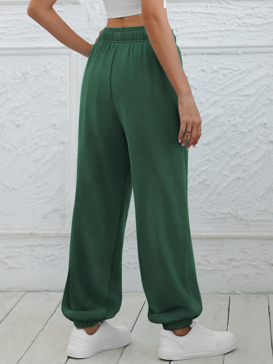 image:imageATHMILE Sweatpants Women Wide Leg Baggy Lounge Sweat PantsAdark Green