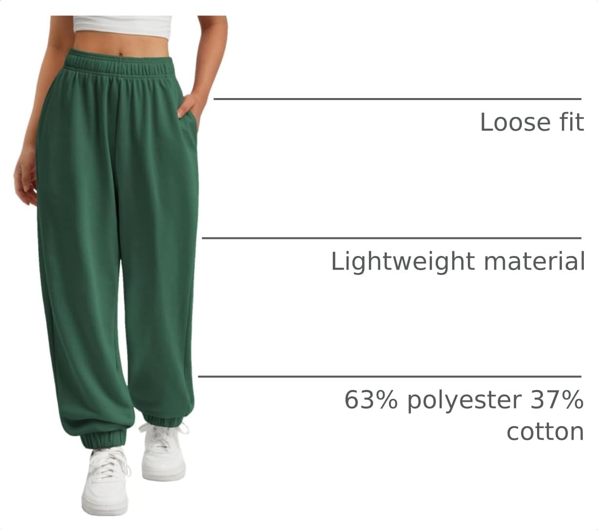 image:imageATHMILE Sweatpants Women Wide Leg Baggy Lounge Sweat PantsAdark Green