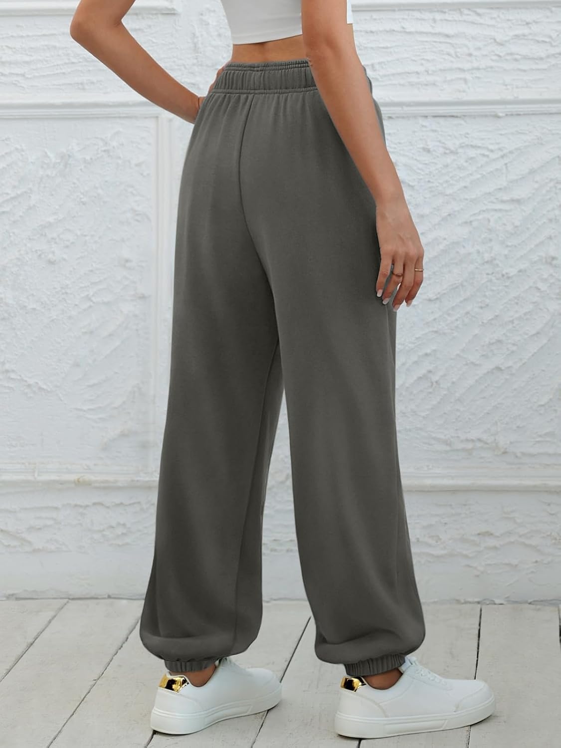 image:imageATHMILE Sweatpants Women Wide Leg Baggy Lounge Sweat PantsAdark Grey