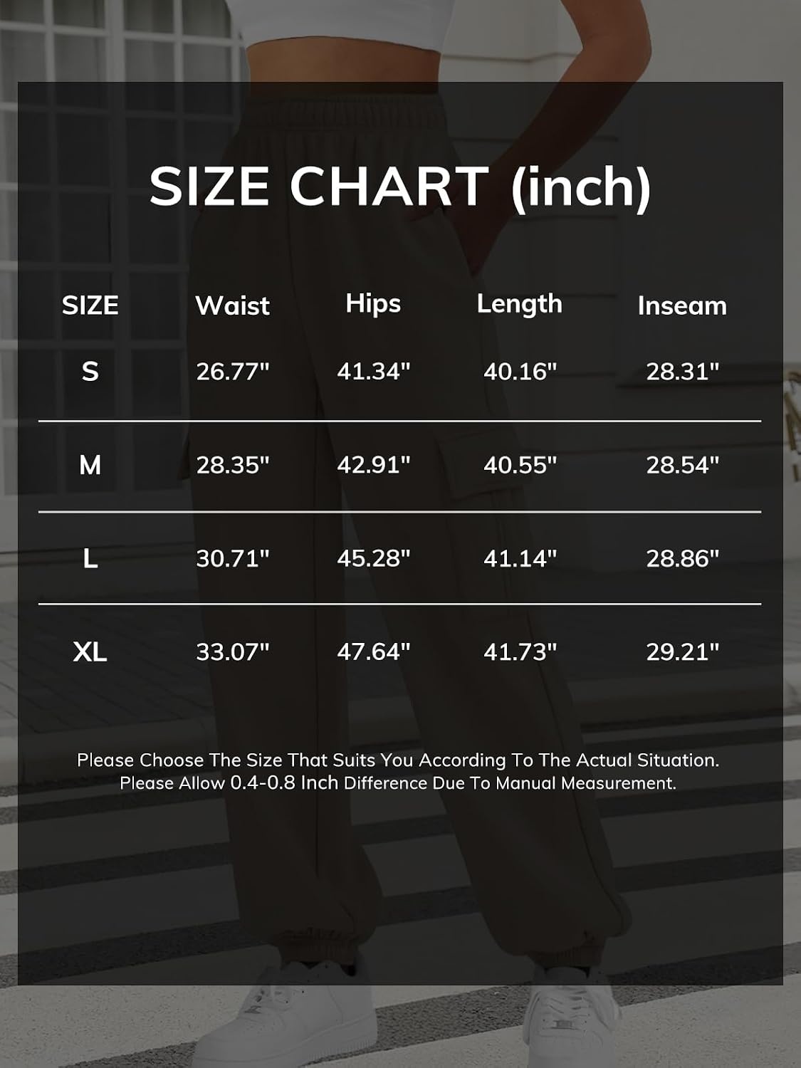 image:imageATHMILE Womens Cargo Sweatpants Oversized Fleece Joggers Fall Fashion Outfits Y2k Clothes 2026 with PocketsDarkgray