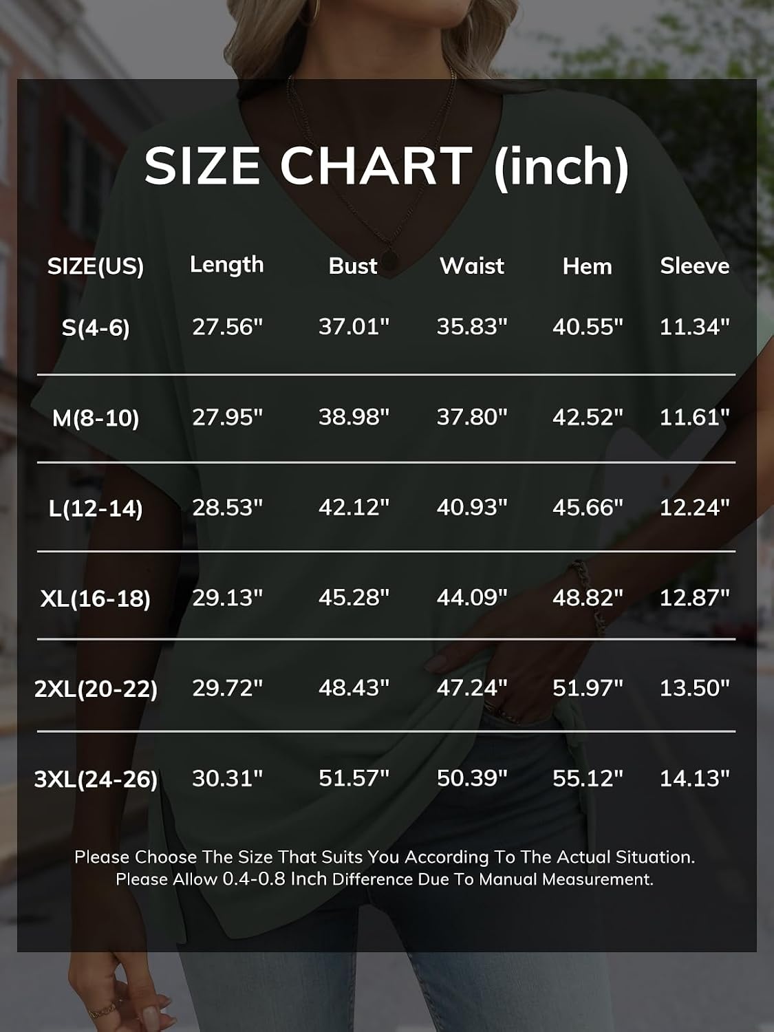 image:imageATHMILE Womens Summer 2025 V Neck Casual Tunic Tops Spring Fashion Basic Trendy OutfitsWhite