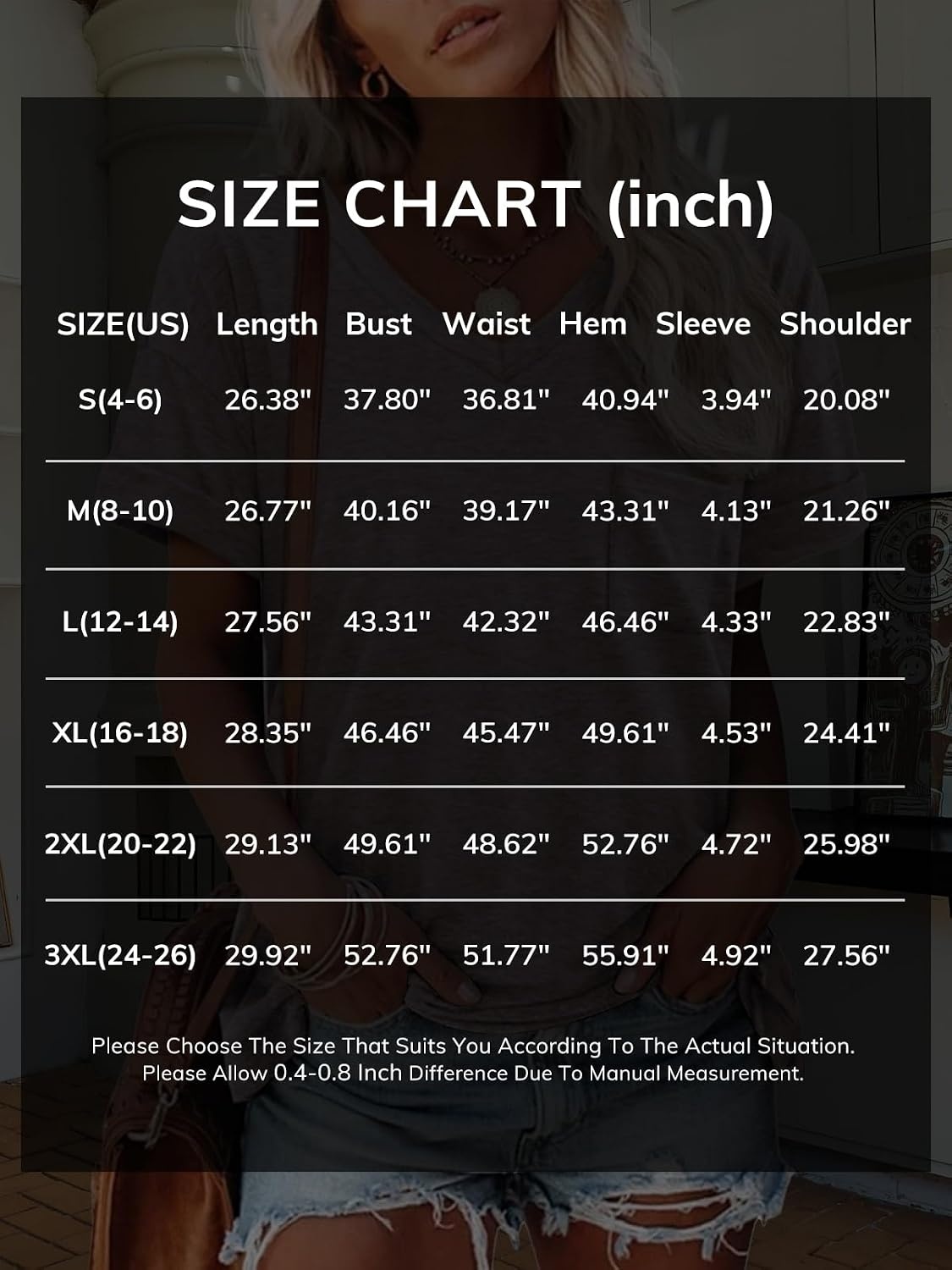 image:imageATHMILE Womens T Shirts Short Sleeve V Neck Summer Tops Basic TeesLeopard