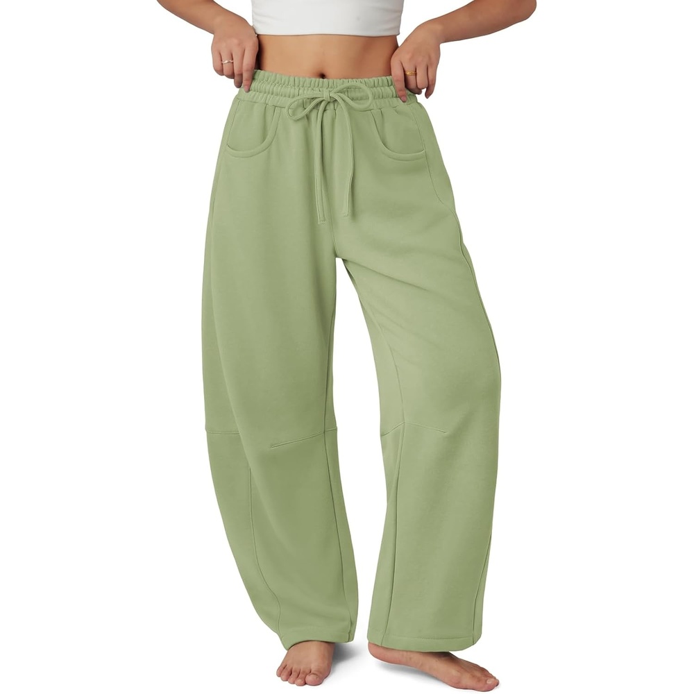 image:imageATHMILE Barrel Sweatpants Women Wide Leg Baggy Lounge Casual PantsAgreen