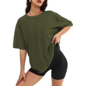 ATHMILE Womens Oversized T Shirts Short Sleeve Workout Tops(Armygreen)